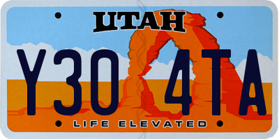 UT license plate Y304TA