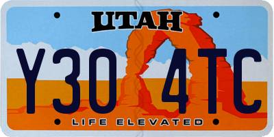 UT license plate Y304TC