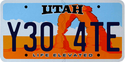 UT license plate Y304TE