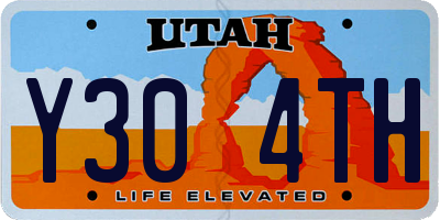 UT license plate Y304TH