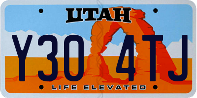 UT license plate Y304TJ