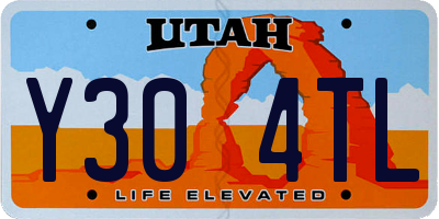 UT license plate Y304TL