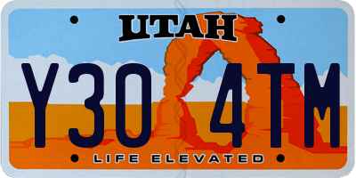 UT license plate Y304TM