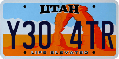 UT license plate Y304TR
