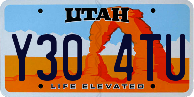UT license plate Y304TU