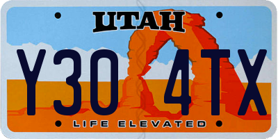 UT license plate Y304TX