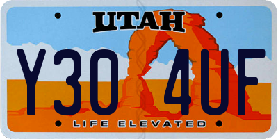 UT license plate Y304UF