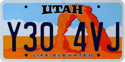 UT license plate Y304VJ