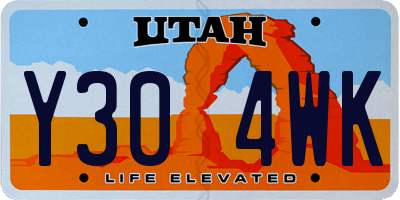 UT license plate Y304WK
