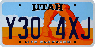 UT license plate Y304XJ