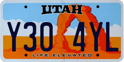 UT license plate Y304YL