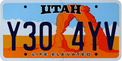 UT license plate Y304YV