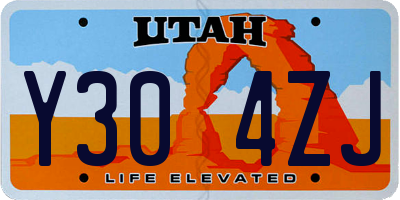 UT license plate Y304ZJ