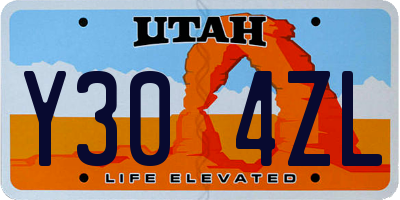 UT license plate Y304ZL