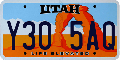 UT license plate Y305AQ