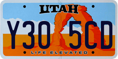 UT license plate Y305CD
