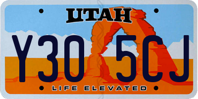 UT license plate Y305CJ