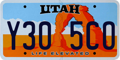 UT license plate Y305CO