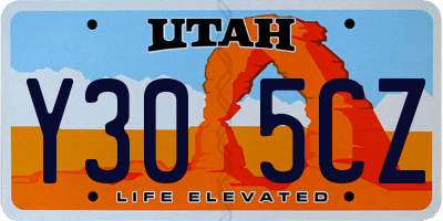 UT license plate Y305CZ