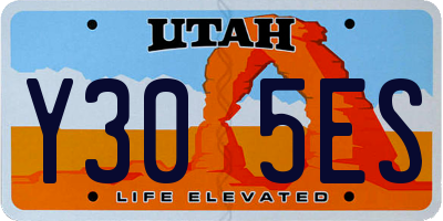 UT license plate Y305ES