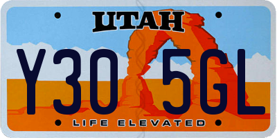 UT license plate Y305GL