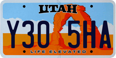 UT license plate Y305HA