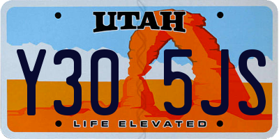 UT license plate Y305JS