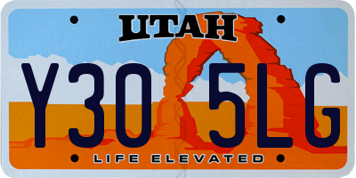 UT license plate Y305LG