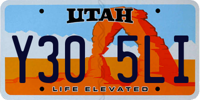 UT license plate Y305LI