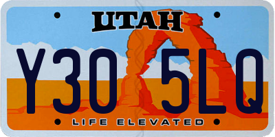 UT license plate Y305LQ