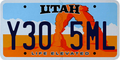 UT license plate Y305ML
