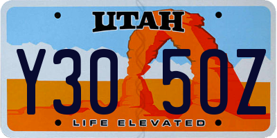 UT license plate Y305OZ