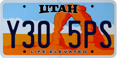 UT license plate Y305PS
