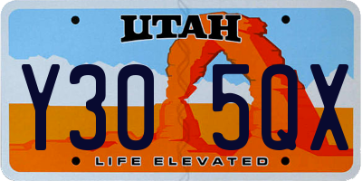 UT license plate Y305QX