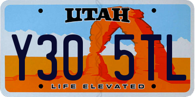 UT license plate Y305TL