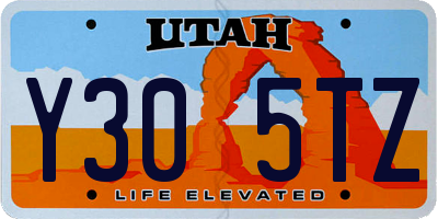 UT license plate Y305TZ