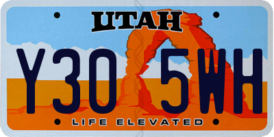 UT license plate Y305WH