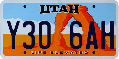 UT license plate Y306AH