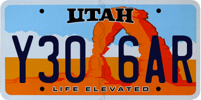 UT license plate Y306AR