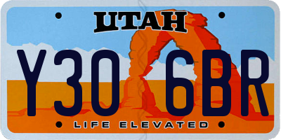 UT license plate Y306BR