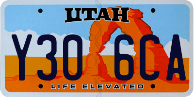 UT license plate Y306CA