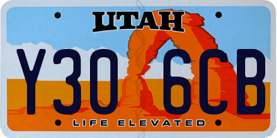 UT license plate Y306CB