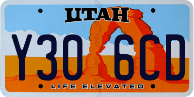 UT license plate Y306CD