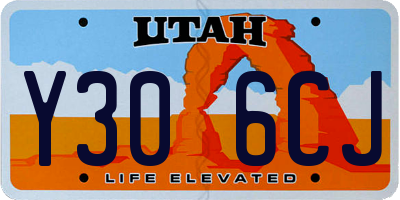 UT license plate Y306CJ