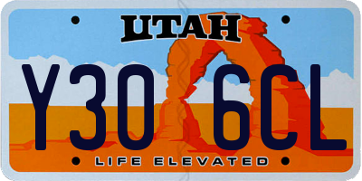 UT license plate Y306CL