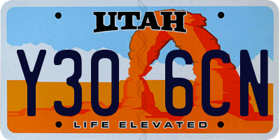 UT license plate Y306CN