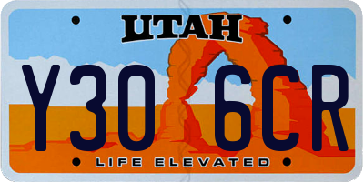 UT license plate Y306CR