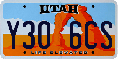 UT license plate Y306CS