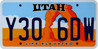 UT license plate Y306DW