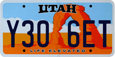 UT license plate Y306ET